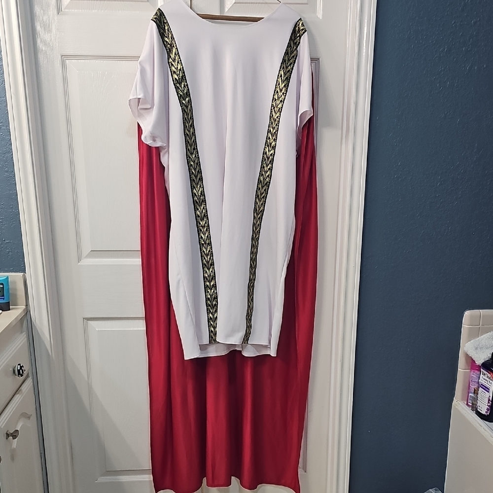 California Costumes Roman Mark Anthony White Red Tunic Halloween Theme Party XL